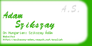 adam szikszay business card