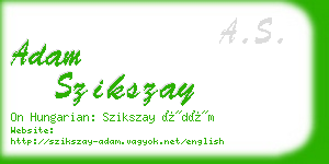 adam szikszay business card